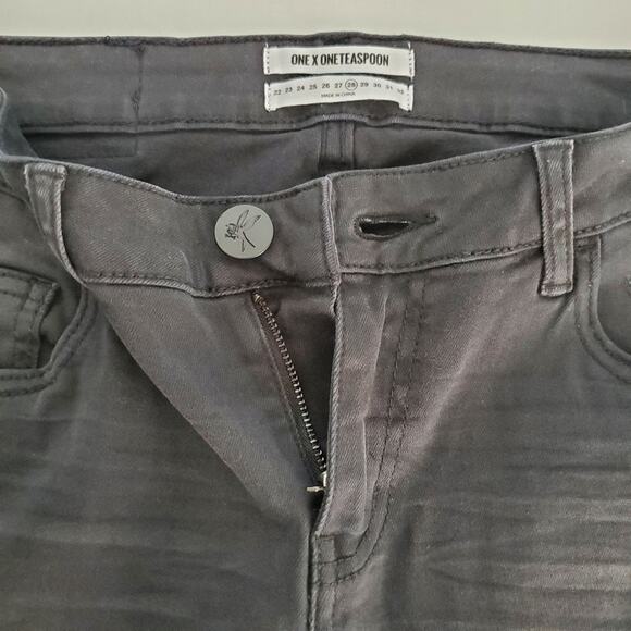 One Teaspoon X Freebird II High-Low Raw Hem Jeans - Picture 7 of 9